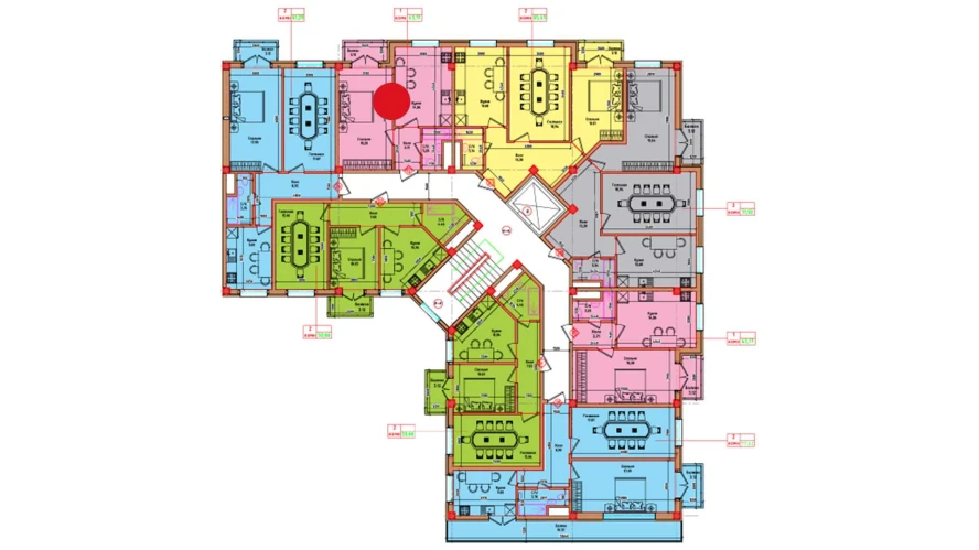 1-комнатная квартира 40.05 м²  6/6 этаж