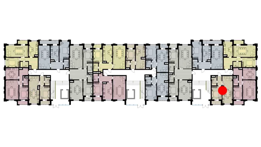 1-комнатная квартира 50.4 м²  5/5 этаж