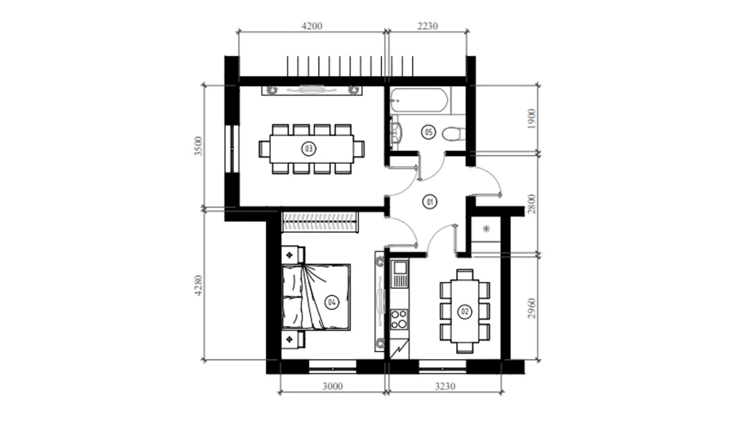 2-xonali xonadon 48.5 m²  9/9 qavat