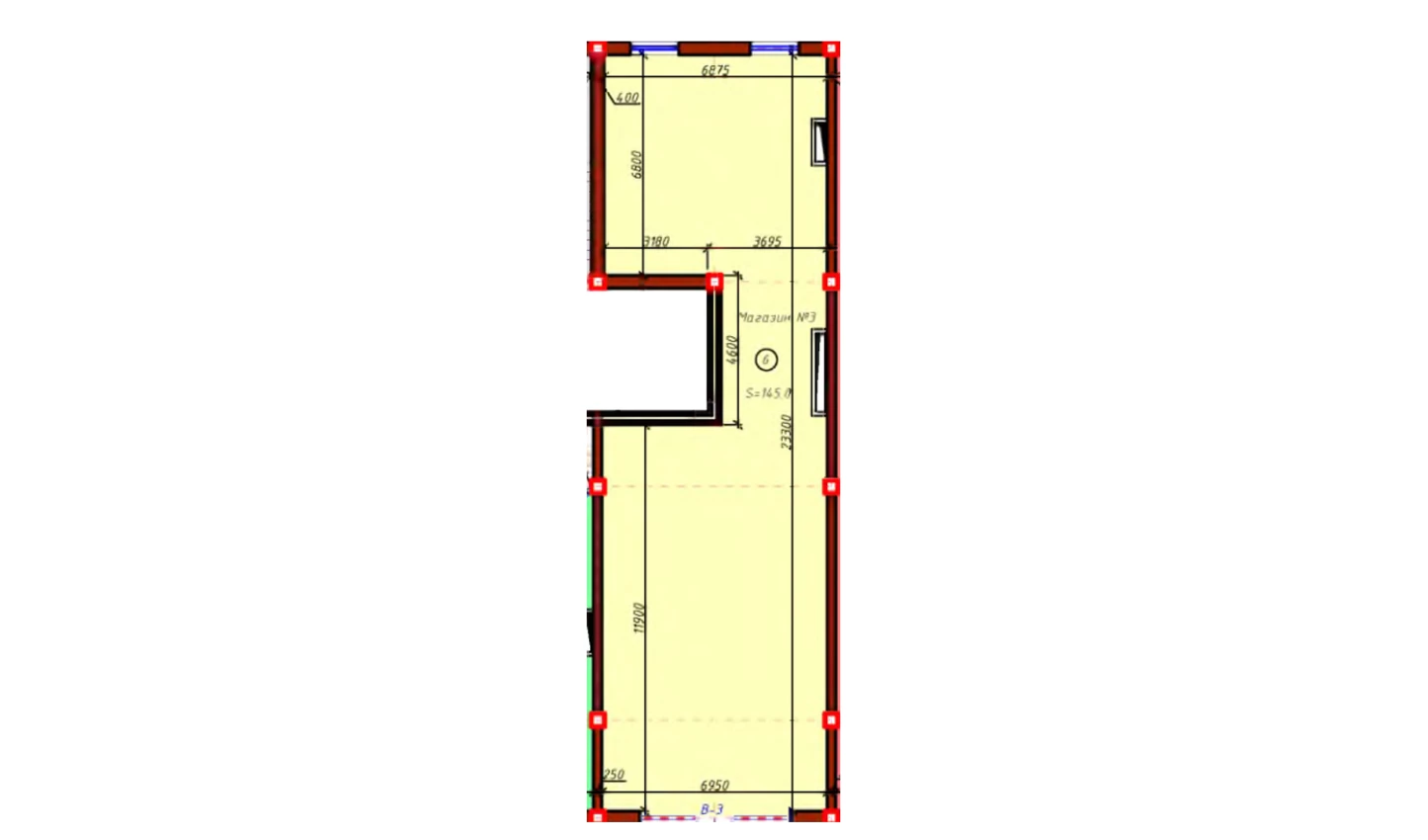 1-комнатная квартира 145 м²  1/1 этаж