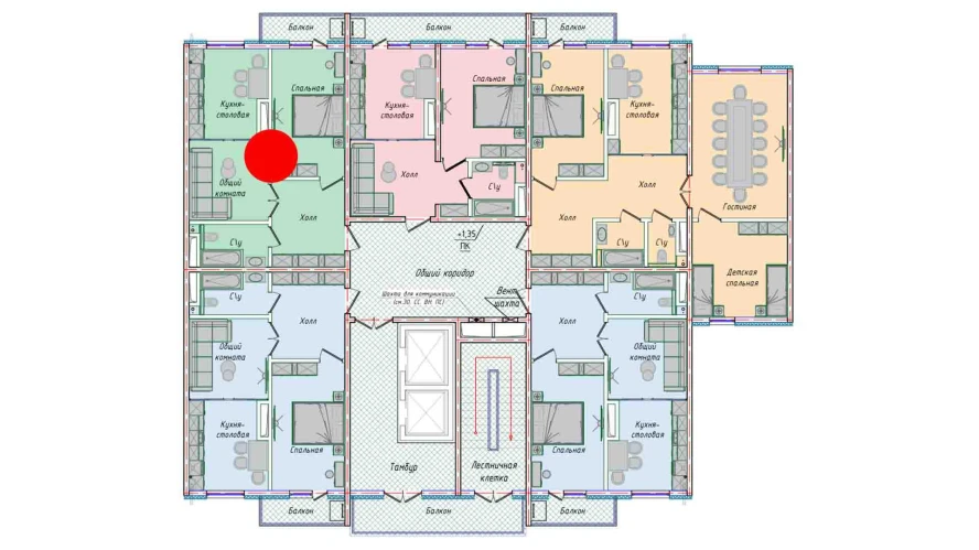 2-комнатная квартира 50.85 м²  15/15 этаж