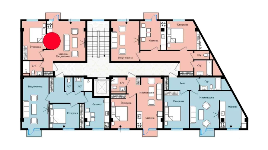 1-комнатная квартира 40.65 м²  4/4 этаж