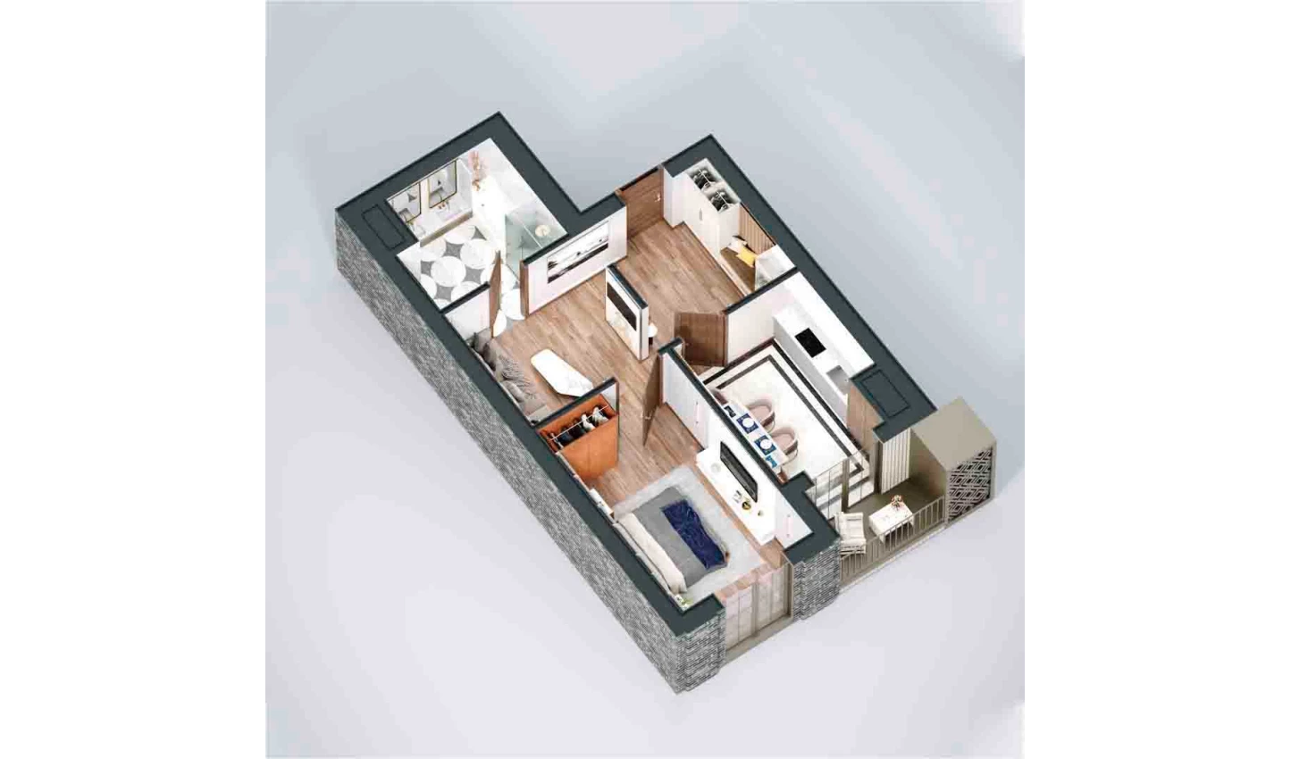 2-комнатная квартира 57.5 м²  5/5 этаж