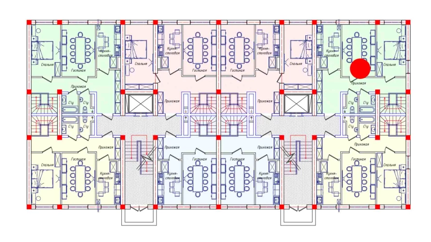 5-комнатная квартира 132.6 м²  1/1 этаж