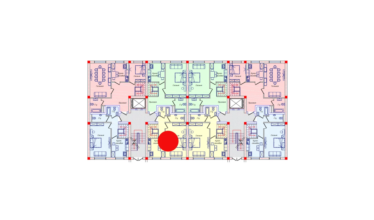 2-комнатная квартира 116.8 м²  1/1 этаж