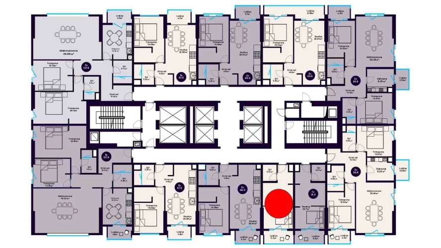 1-комнатная квартира 27.9 м²  3/3 этаж