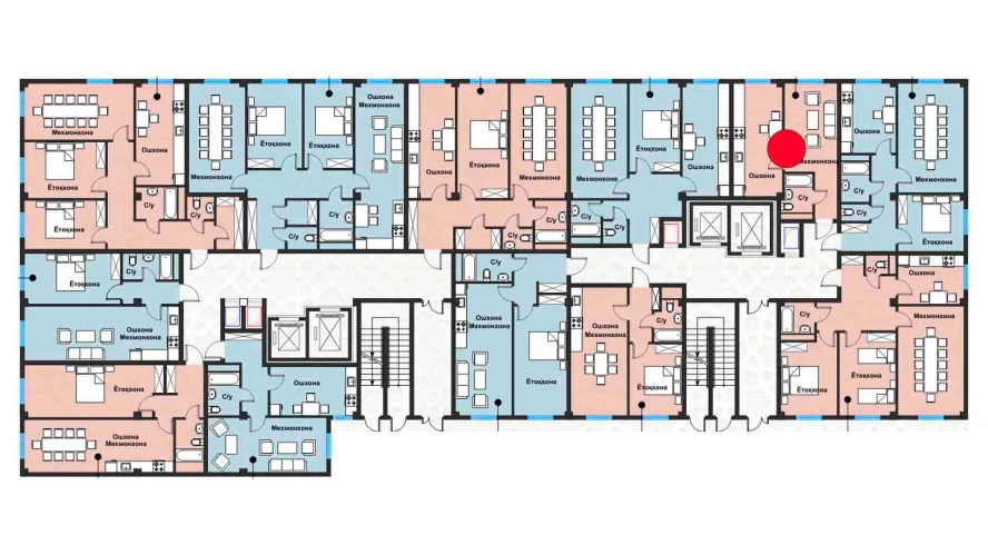 1-xonali xonadon 35.44 m²  1/1 qavat