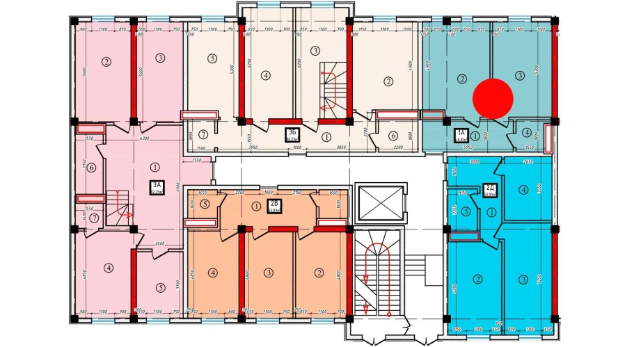 1-xonali xonadon 48.81 m²  1/1 qavat