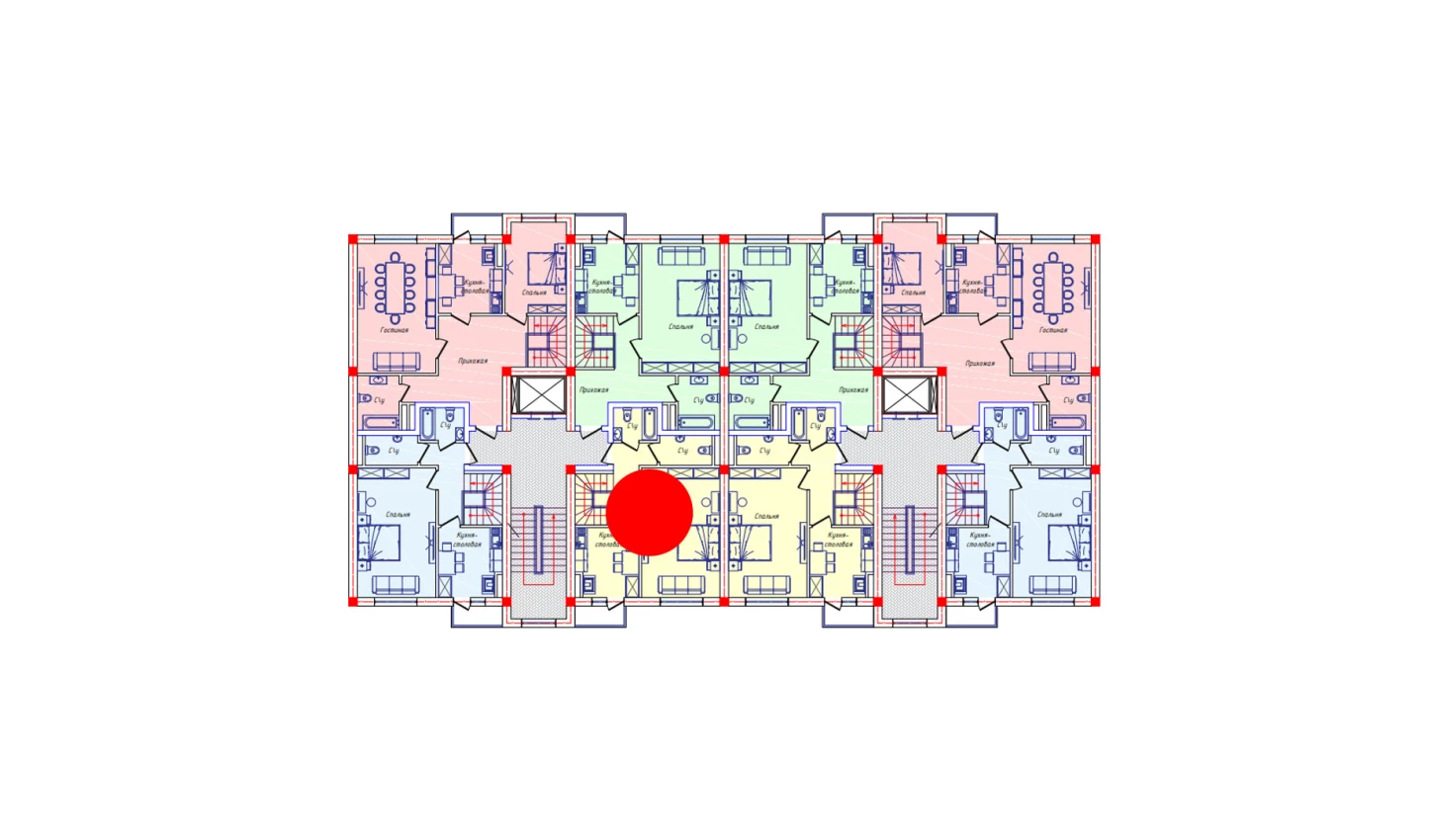 3-комнатная квартира 107.9 м²  7/7 этаж