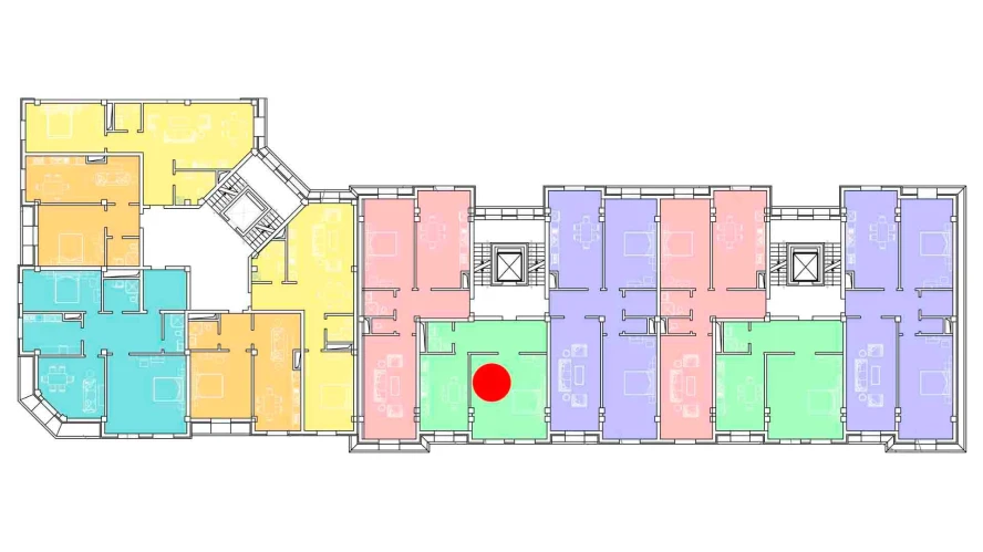 2-xonali xonadon 75.46 m²  8/8 qavat