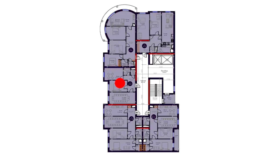 2-xonali xonadon 65.5 m²  3/3 qavat