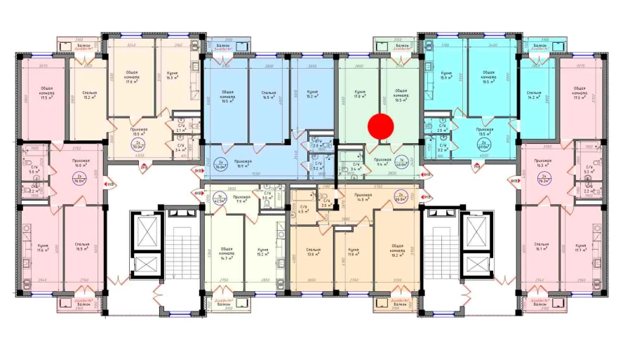 1-комнатная квартира 48 м²  7/7 этаж