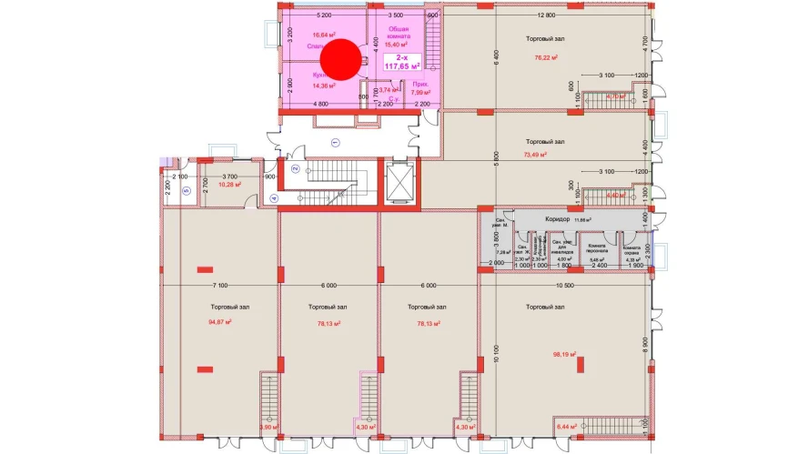 2-комн. квартира 117.65 м²  1/8 этаж | Жилой комплекс CAPITAL AVENUE