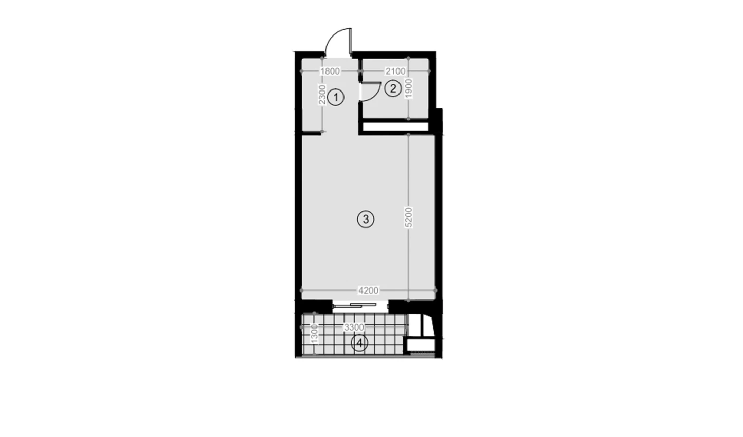 1-комнатная квартира 34.8 м²  8/8 этаж