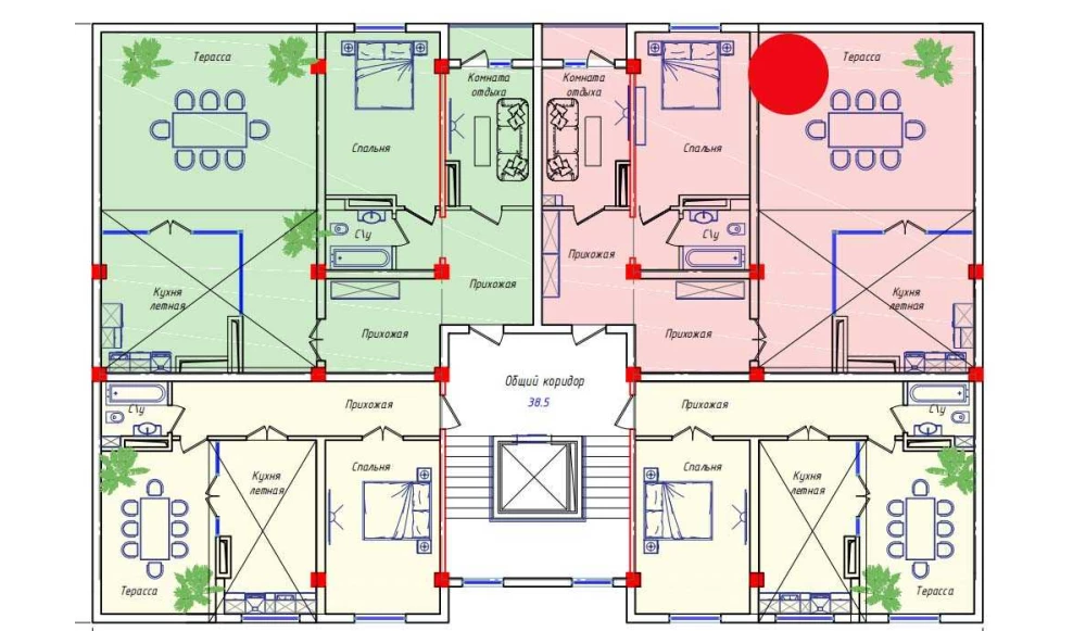 2-xonali xonadon 67.2 m²  10/10 qavat