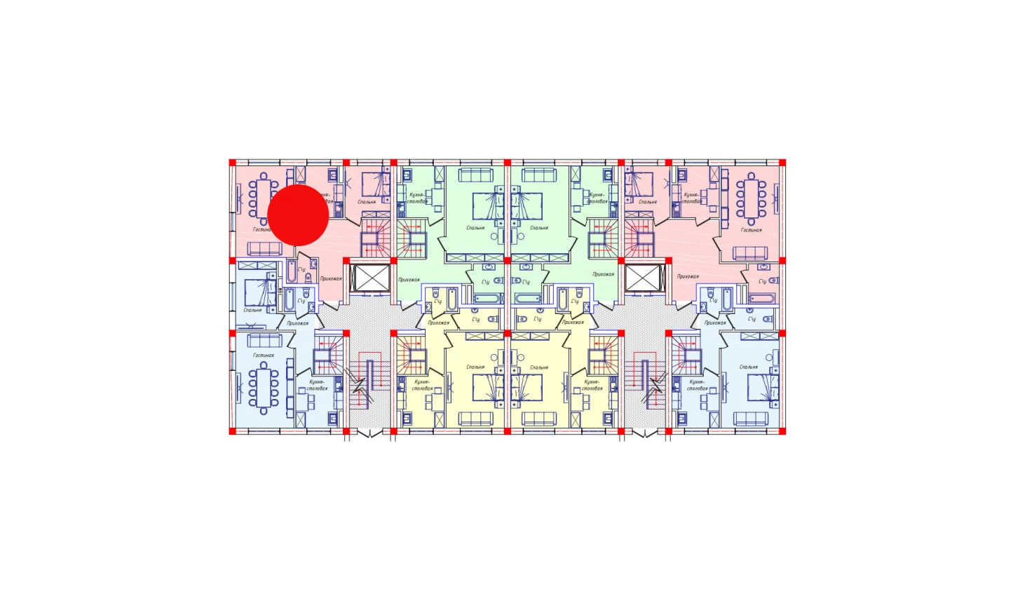 5-комнатная квартира 128.8 м²  1/1 этаж