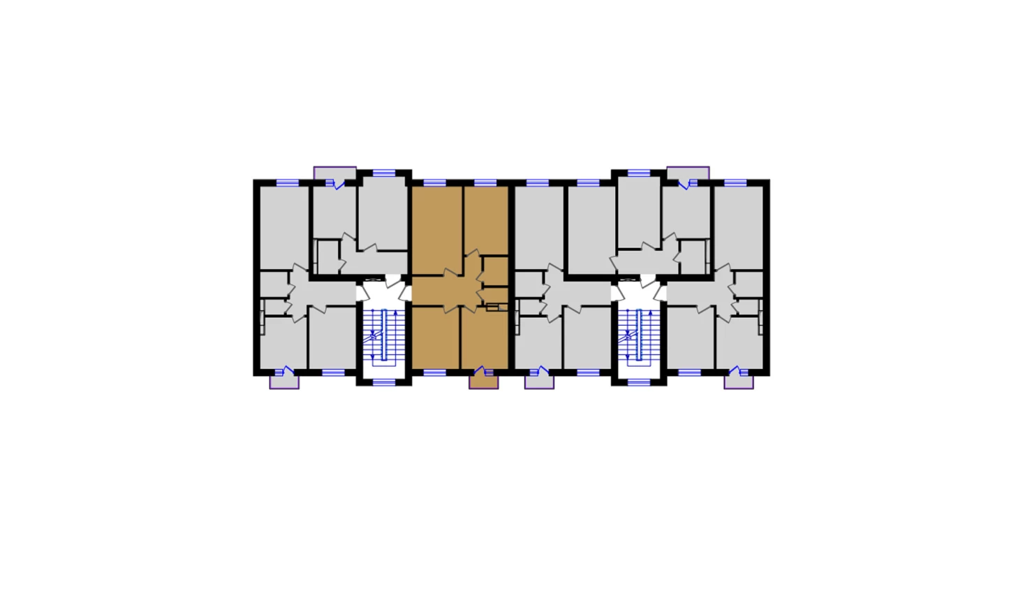 3-комнатная квартира 74.08 м²  2/2 этаж