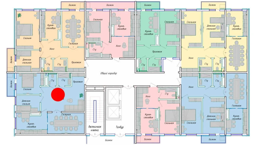 3-комнатная квартира 83.47 м²  11/11 этаж