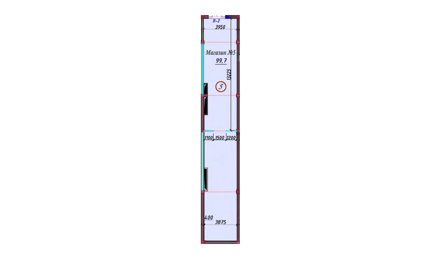 1-xonali xonadon 52.16 m²  1/1 qavat