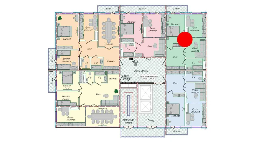 2-комнатная квартира 50.85 м²  15/15 этаж