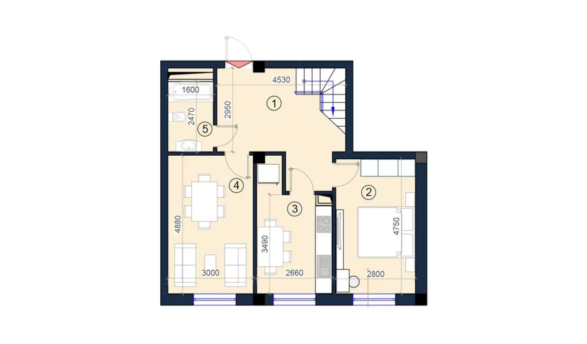 2-xonali xonadon 122 m²  9/9 qavat | KO'KSAROY Turar-joy majmuasi