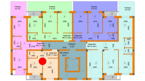 1-комнатная квартира 30.6 м²  2/2 этаж