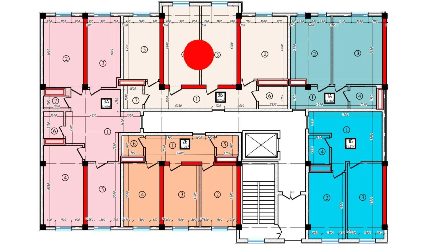 3-комнатная квартира 90.23 м²  2/2 этаж