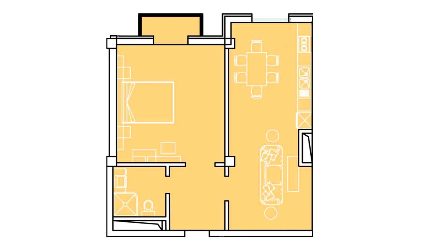 3-xonali xonadon 65.72 m²  7/7 qavat