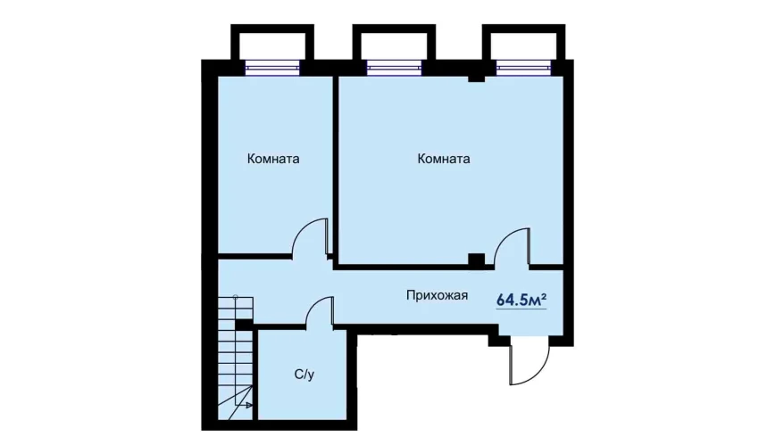 2-xonali xonadon 129 m²  1/6 qavat | CHOSHTEPA GARDEN Turar-joy majmuasi