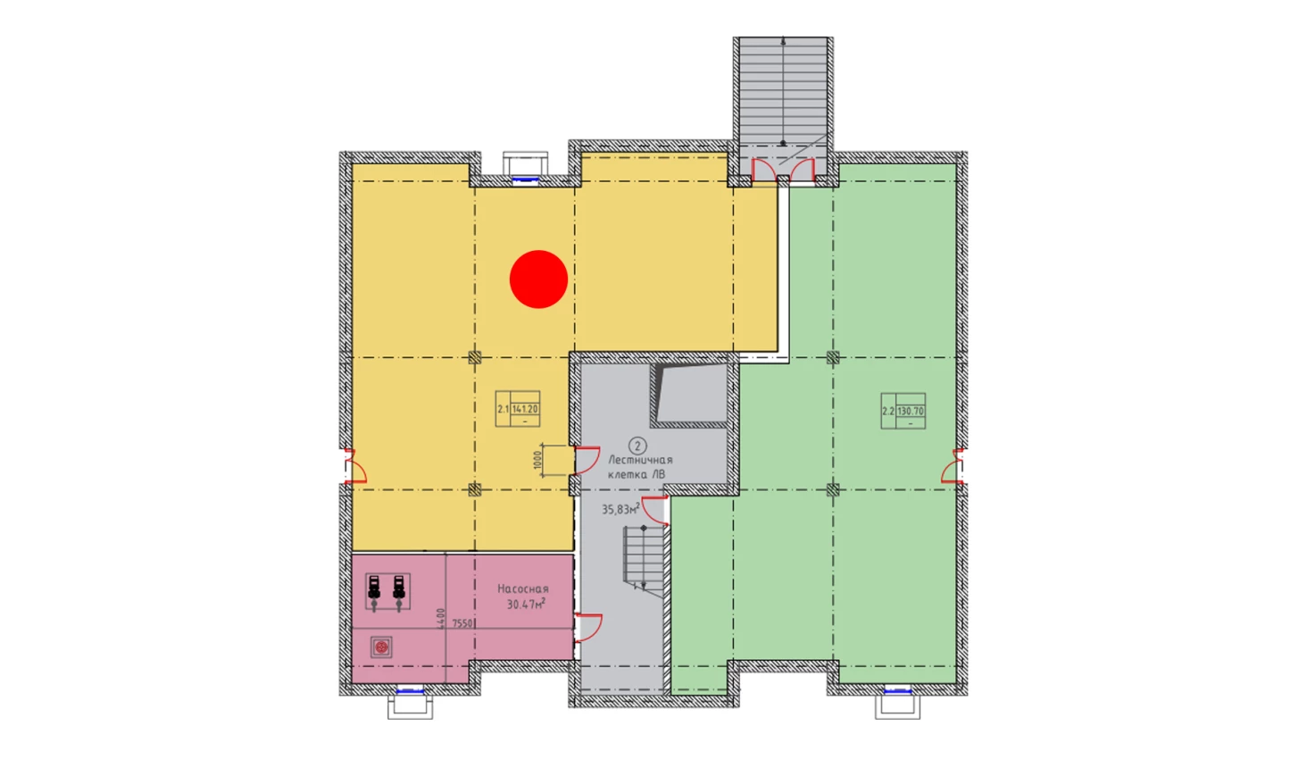 1-xonali xonadon 127.97 m²  1/1 qavat