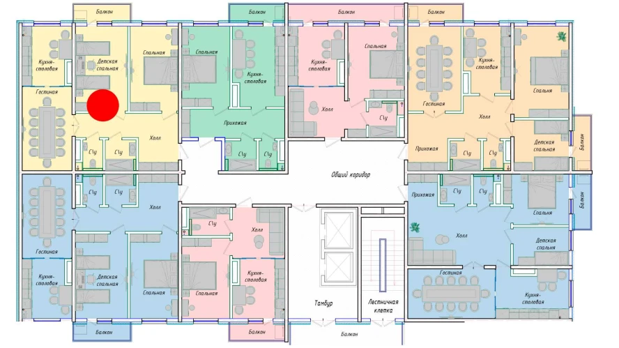 3-комнатная квартира 80.98 м²  11/11 этаж