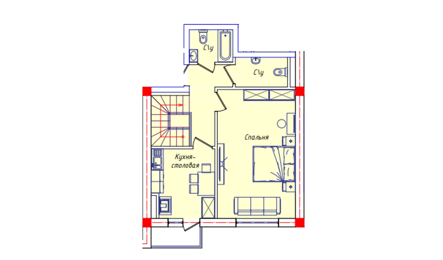 3-комнатная квартира 107.9 м²  7/7 этаж