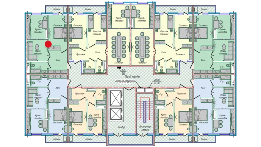 2-xonali xonadon 50.7 m²  15/15 qavat