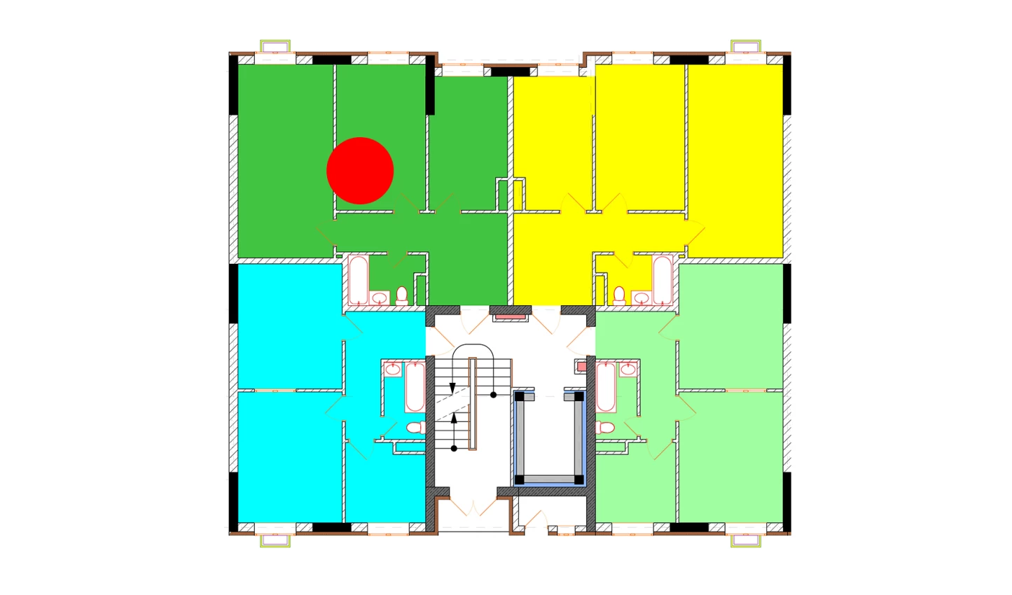 2-xonali xonadon 66.3 m²  9/9 qavat