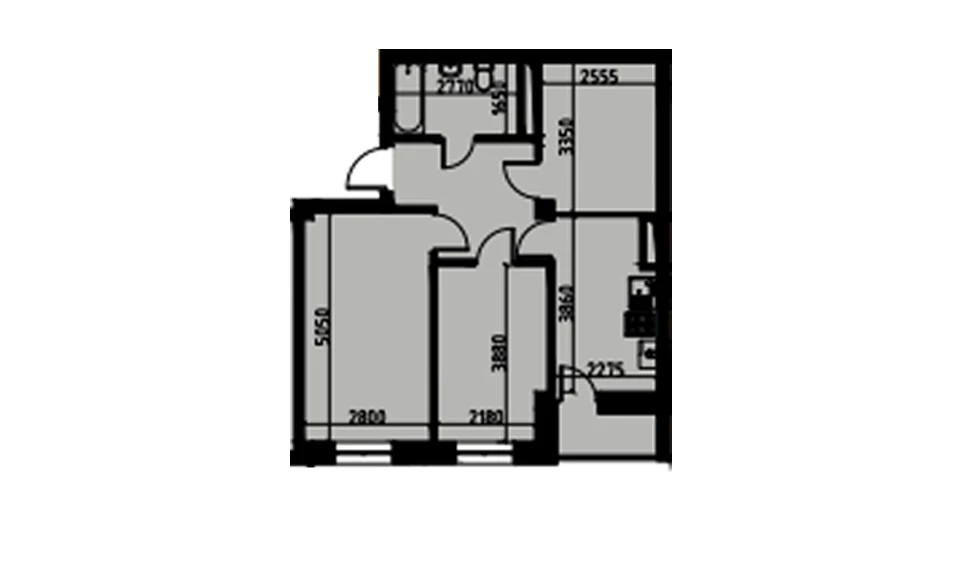 2-комнатная квартира 53.27 м²  10/10 этаж