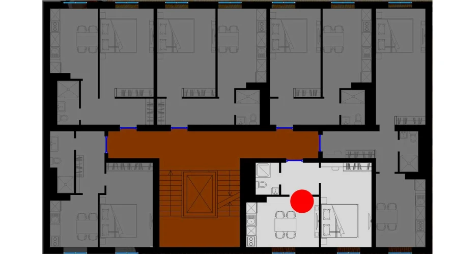 1-комнатная квартира 36 м²  6/6 этаж