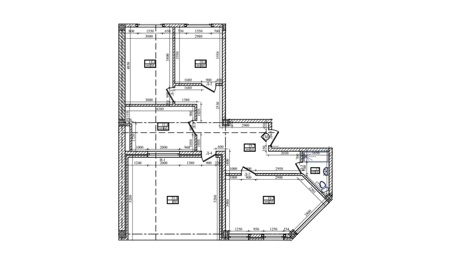 3-комнатная квартира 91.93 м²  8/8 этаж