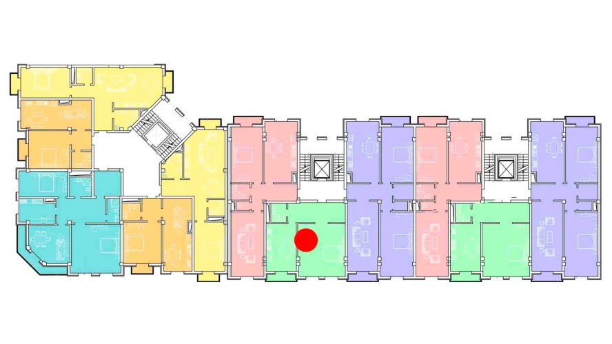 2-xonali xonadon 75.46 m²  6/6 qavat