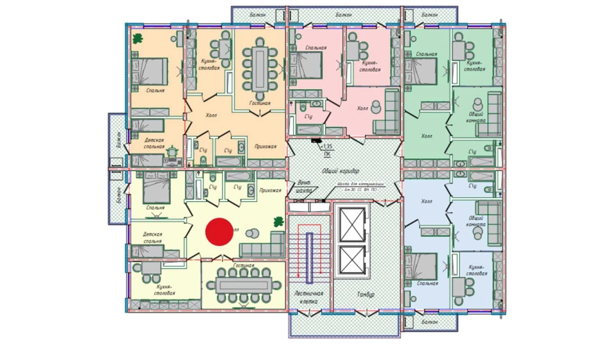 3-комнатная квартира 79.93 м²  10/10 этаж