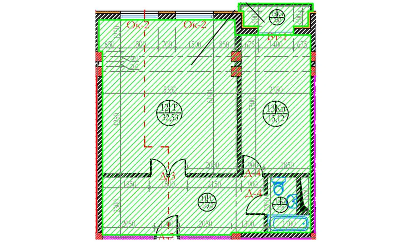 2-комн. квартира 71.5 м²  6/8 этаж | Жилой комплекс Ziynat Capital