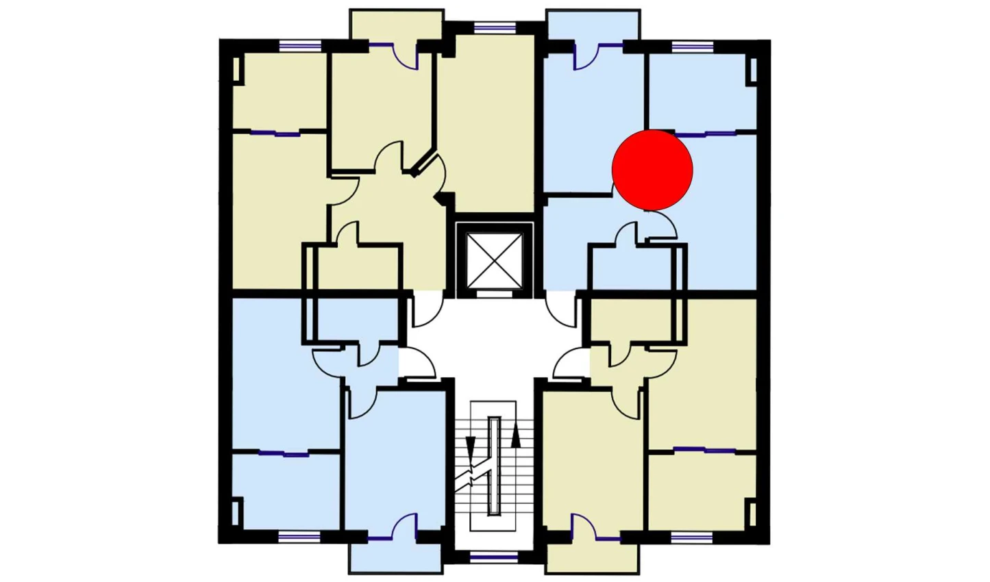 2-комнатная квартира 53.4 м²  4/4 этаж