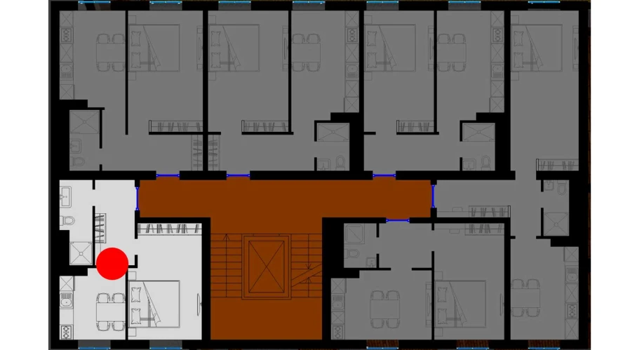 1-комнатная квартира 36 м²  1/1 этаж