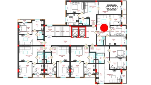 2-xonali xonadon 58.5 m²  7/12 qavat | CHINARA PARK Turar-joy majmuasi