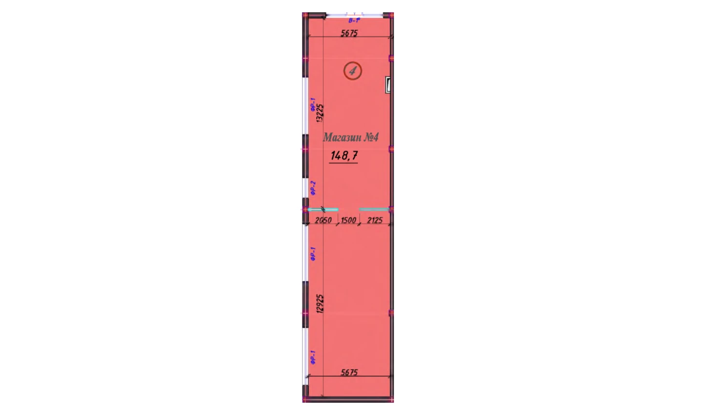 3-комнатная квартира 147 м²  1/1 этаж