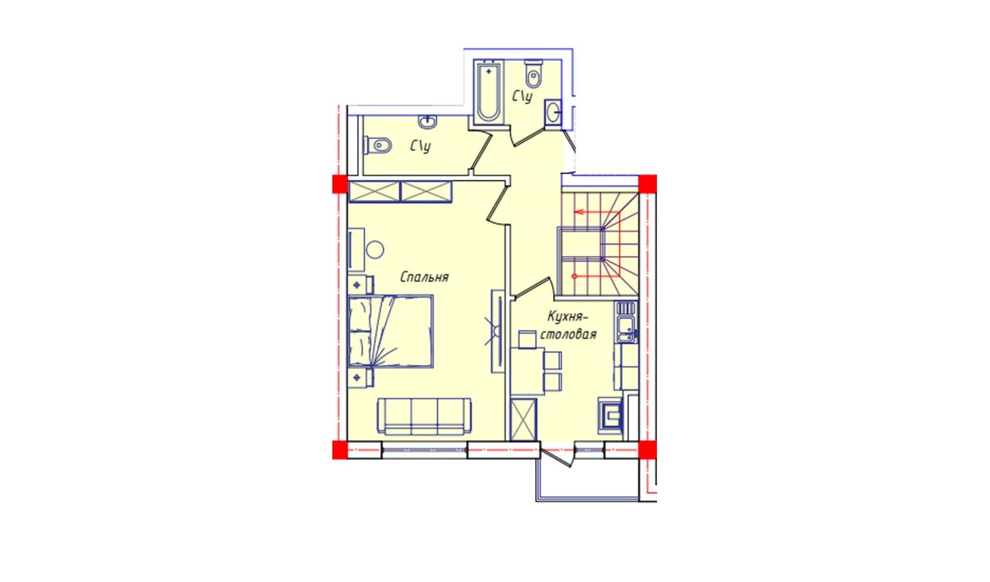 3-комнатная квартира 107.9 м²  7/7 этаж