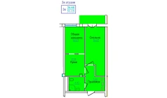 2-комн. квартира 51.15 м²  3/9 этаж | Жилой комплекс PROVANS