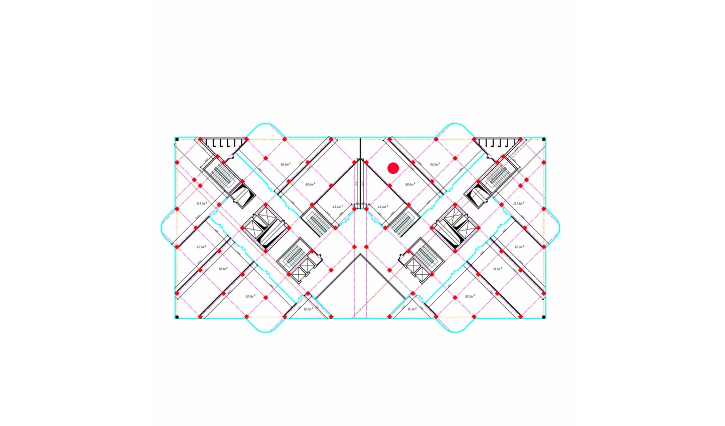 1-xonali xonadon 80.6 m²  2/2 qavat