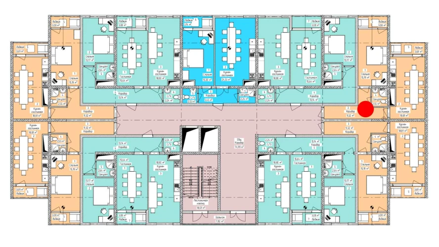 2-xonali xonadon 52.82 m²  13/13 qavat