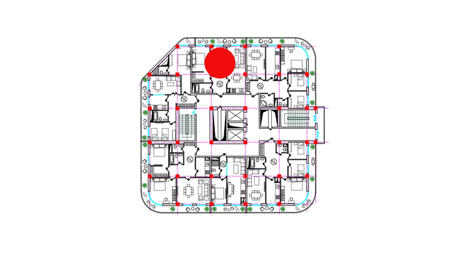 2-комнатная квартира 61.3 м²  22/22 этаж