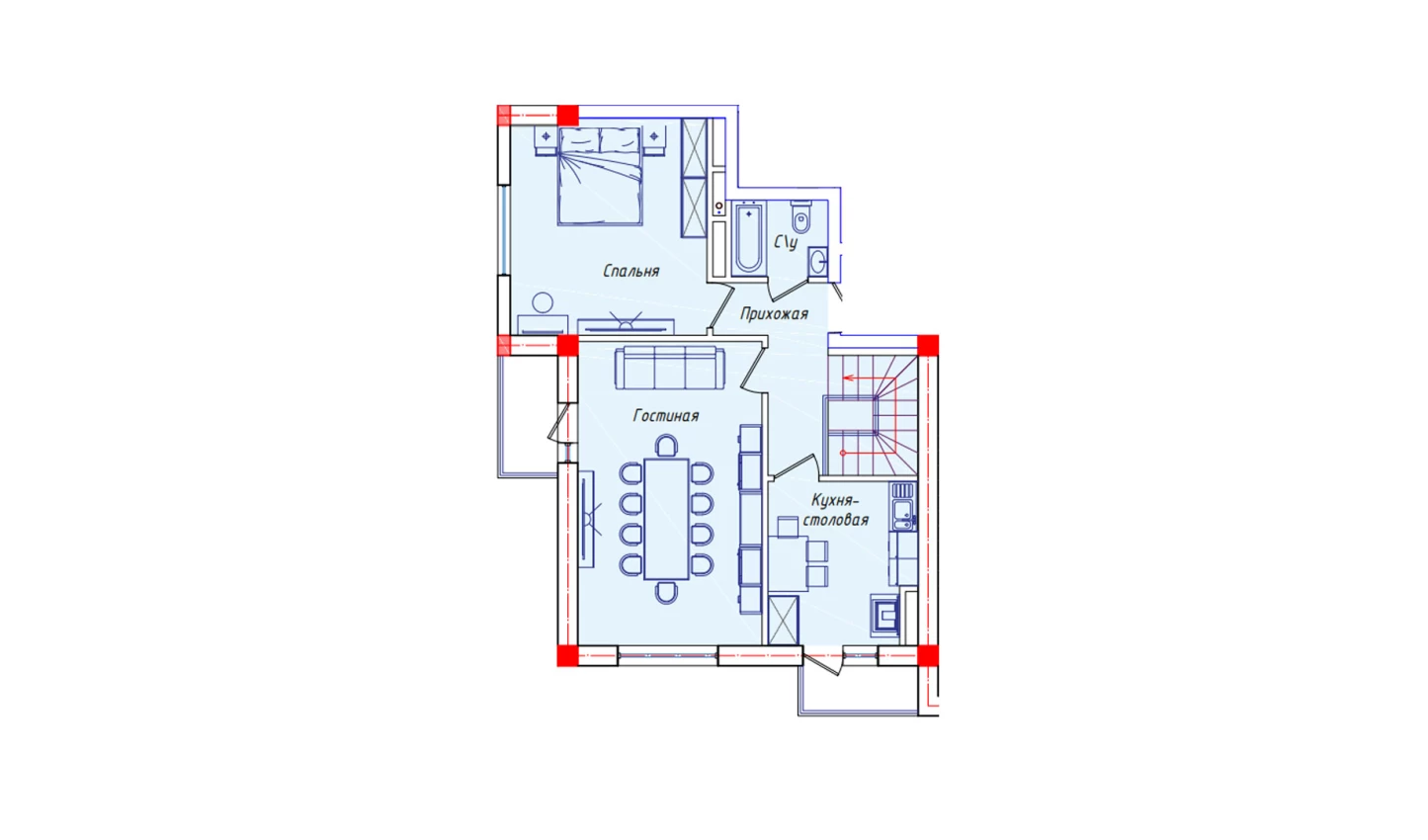 5-комнатная квартира 135.4 м²  7/7 этаж